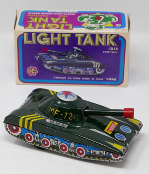Light Tank Tin Char Friction MF 721 China Military w/Box