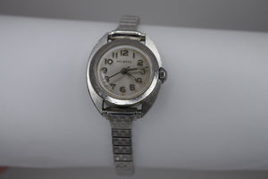 Helbros Silver Tone Speidel USA Stretch Band Women's Watch UNTESTED