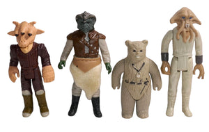 Kenner 1983 Vintage Star Wars Action Figures: Ree-Yees Klaatu Chief Chirpa Squid
