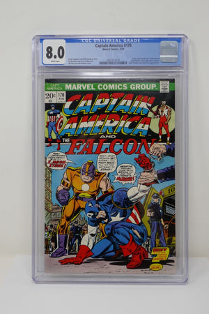 Marvel Comics 1974 Captain America and The Falcon #170 CGC 8.0 Moonstone