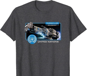 The Expanse Truman Class Dreadnought United Nations Graphic T-Shirt Size XL