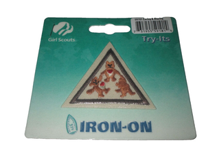 Girl Scout Brownie Iron On Badge ~ Caring & Sharing #59101 SEALED