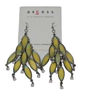 Axcess Liz Claiborne Dangling Quartz Gemstone Earrings