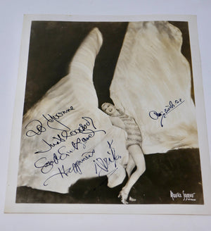 Vintage 1952 Marya Nirska Autographed Photo Maurice Seymour Butterfly Dancer