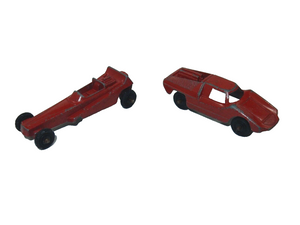 Tootsietoy Red Wedge Dragster & Fiat Abarth Die Cast Cars