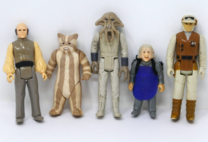 Kenner 1980-83 Star Wars Action Figure Lot ~ Hoth Rebel Soldier, Lobot, Ugnaught