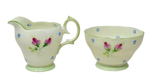 Bell Fine Bone China Sugar Bowl and Creamer Set