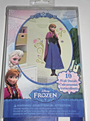Disney Frozen Princess Anna Peel & Stick Wall Decals NEW