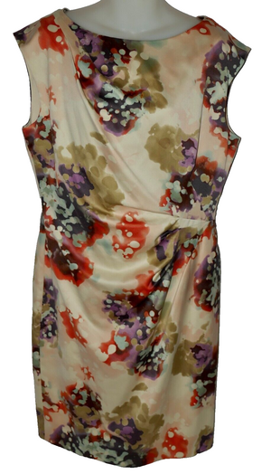 Suzi Chin for Maggy Boutique Ivory Cocktail Dress Size 12