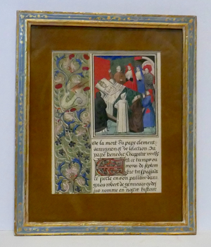 Death Of Pope Clement Of Avignon 1394 Palace Mourning Antique Art Print Framed