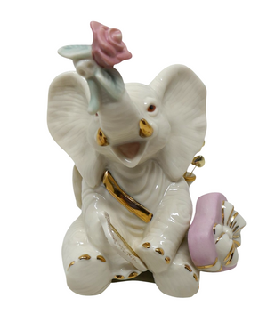 Lenox Tons of Love 24kt Gold Trimmed Elephant Figurine