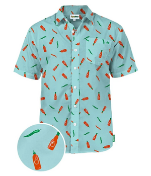 Tipsy Elves Men's Hot Sauce Summer Hawaiian Shirt Sz XXL NWT