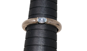 Charles Addison CA Canada 925 Sterling Silver Blue Gemstone Ring Size 9.5