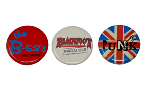 Button Pin Lot ~ B-52's Wild Planet England UK Flag Punk Blackfoot Marauder