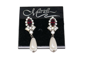 Mariell Garnet Dangle Earrings