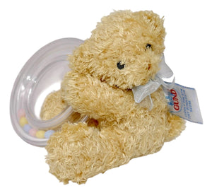 Baby Gund Cuddly Pals Tiny Bundles Brown Plush Bear with Rattle 58396