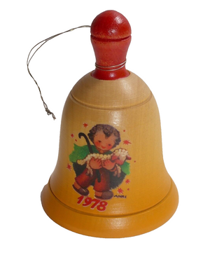 ANRI Schmid 1978 Hand Carved/Painted Christmas Bell w/Box