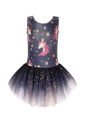 Ballet Leotard with Sparkly Tutu Skirt for Girls Dance Gymnastics Toddlers