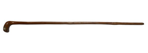 Antique Handcrafted Wood Walking Stick with Star of David Inlay