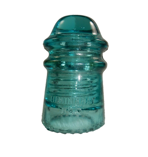 Hemingray No. 9 Light Blue Aqua Glass Insulator ~ Patented May 2 1893