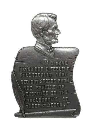 Schoolorama Metal Abraham Lincoln Declaration of Independence Plaque RARE