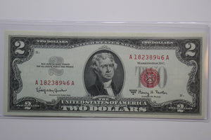 United States 1963 $2 Two Dollar Bill Red Seal Note - Crisp Uncirculated (CU)