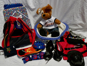 Build A Bear BAB Brown Sugar Puppy White Spot Over Eye with Accessories