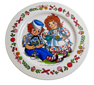 Bobbs Merrill 1969 Vintage Raggedy Ann & Andy Oneida Deluxe Plate #3119