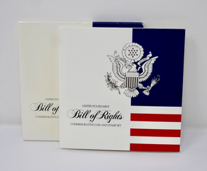 U.S Mint 1993 Bill of Rights Commemorative Half Dollar Coin and Stamp Set