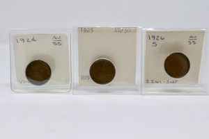 U.S Mint 1924-P 1925-P 1926-S Lincoln Wheat Ear 1 Cent Penny Bronze Coins