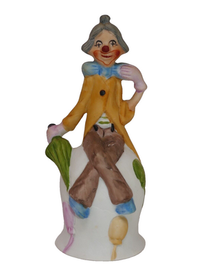 Price Products 5" Clown Bisque Porcelain Bell