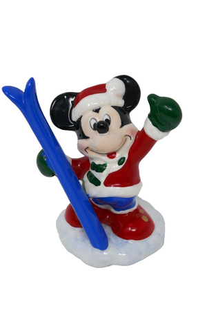 Enesco Mickey & Co Mickey Mouse Ready to Ski Porcelain Figurine