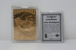 ProMint Alex Rodriguez 22K Gold Foil Baseball Card with COA