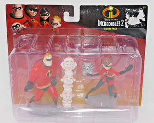 Disney Pixar Incredibles 2 Mr Incredible Elastigirl Jack Jack Raccoon Figures