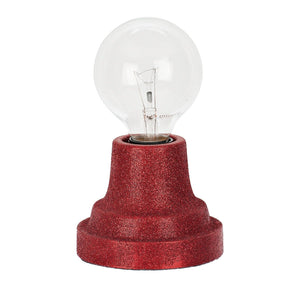 Kirkland's Red Glitter Single Bulb 7" Lamp NRFB