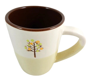 Starbucks 2009 Two Tone with Fall Autumn Colored Tree 12oz Coffee Mug