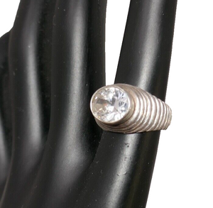 Sterling Silver 925 Cubic Zirconia Cocktail Ring Size 4.5