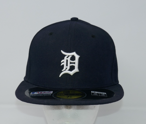 New Era 59FIFTY MLB Baseball Detroit Tigers Authentic Blue Fitted Hat 7 1/4