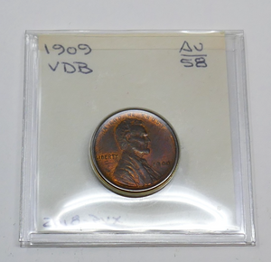 U.S Mint 1909 VDB Lincoln Wheat Ear Cent 1C Penny Bronze Coin FIRST YEAR ISSUED