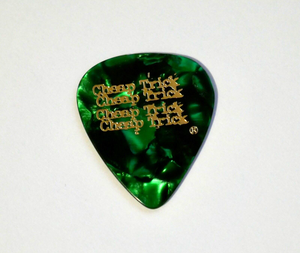 Cheap Trick Tom Petersson Gold/Green Pearl Tour Authentic Guitar Pick