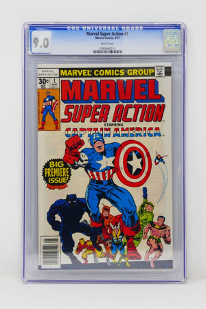 Marvel Comics 1977 Marvel Super Action Captain America #1 CGC 9.0 Very Fine/Near