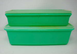 Tupperware Vintage Jadeite Green Bread Celery Vegetable Keeper Container 782 892