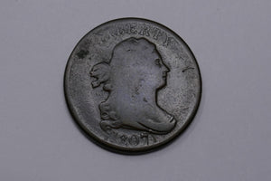 U.S Mint 1807 Draped Bust Half Cent ½ Cent Copper Coin