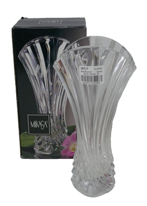 Mikasa Flores 8" Flared Fan Shape Bud Floral Flower Vase