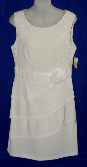 Dressbarn Collection Lace Layered Sleeveless Dress Size 10 NW