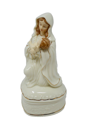 Mother & Child Trinket Box w/Rosary Blessed By Missionary Oblates