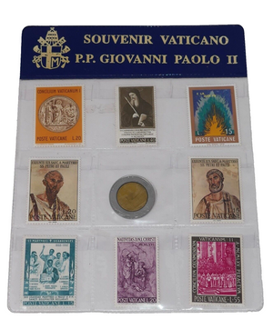 Souvenir Vaticano - P.P. Giovanni Paolo II Coin & Stamp Set