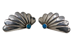 Silver & Turquoise Pierced Earrings