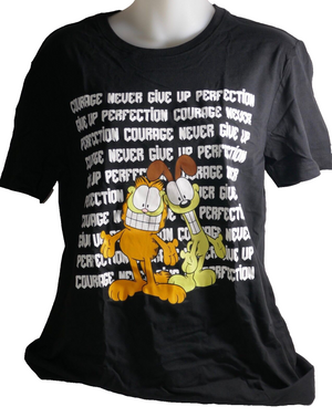 GarfieldxBSX Indigo Collection Garfield & Odie Never Give Up T Shirt w/Tag