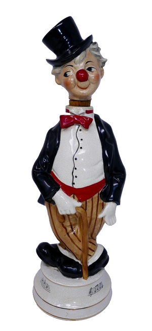 Clown 14.25" Musical Decanter ~ Made in Japan RARE